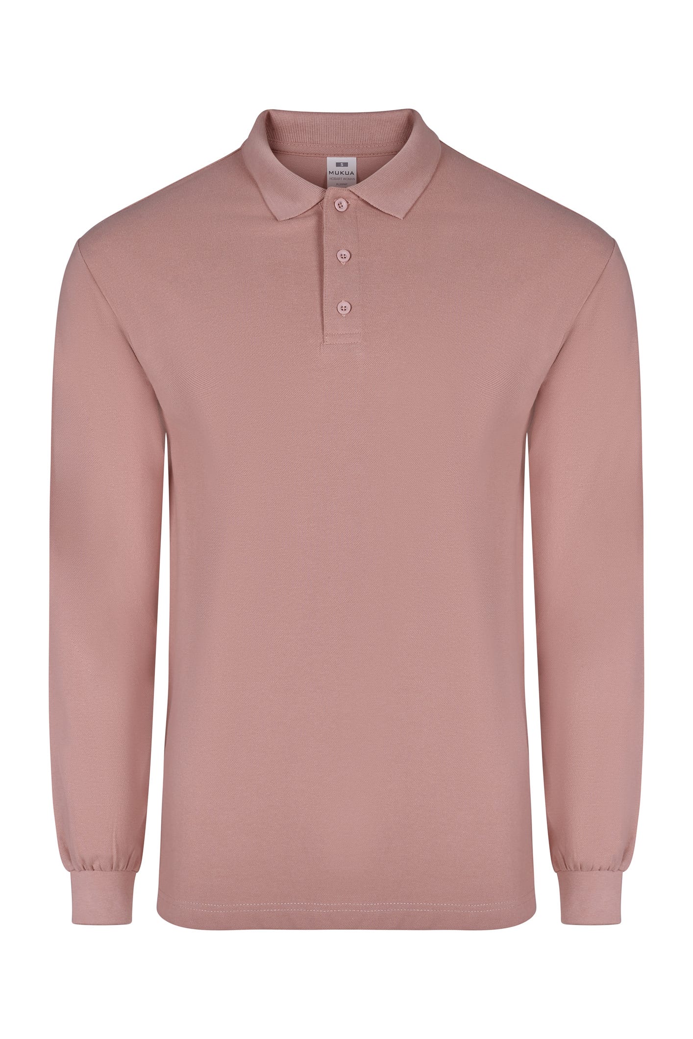 PL200UC.POLO UNISEX MANGA LARGA PALE ROSE S