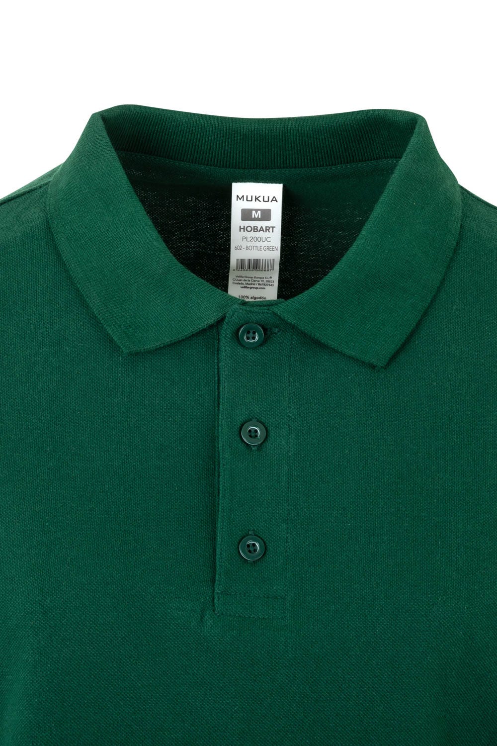 PL200UC.POLO UNISEX MANGA LARGA BOTTLE GREEN 2XL