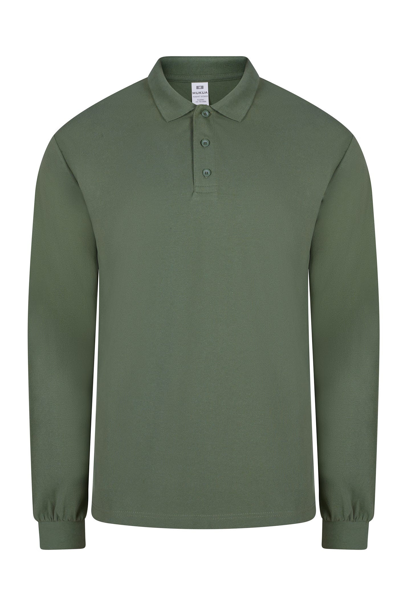 PL200UC.POLO UNISEX MANGA LARGA TEA GREEN S