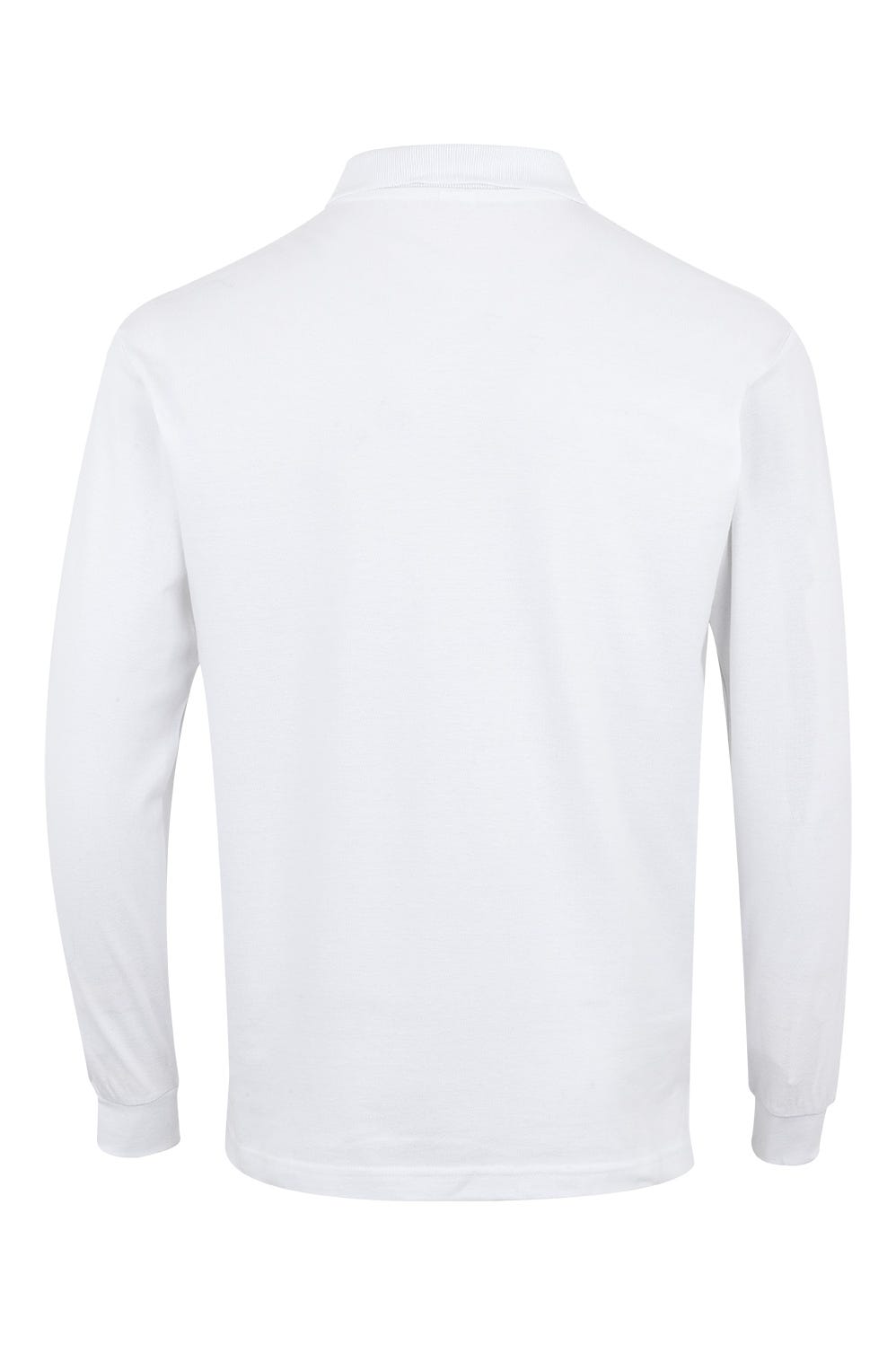 PL200UW.POLO UNISEX MANGA LARGA WHITE 2XL