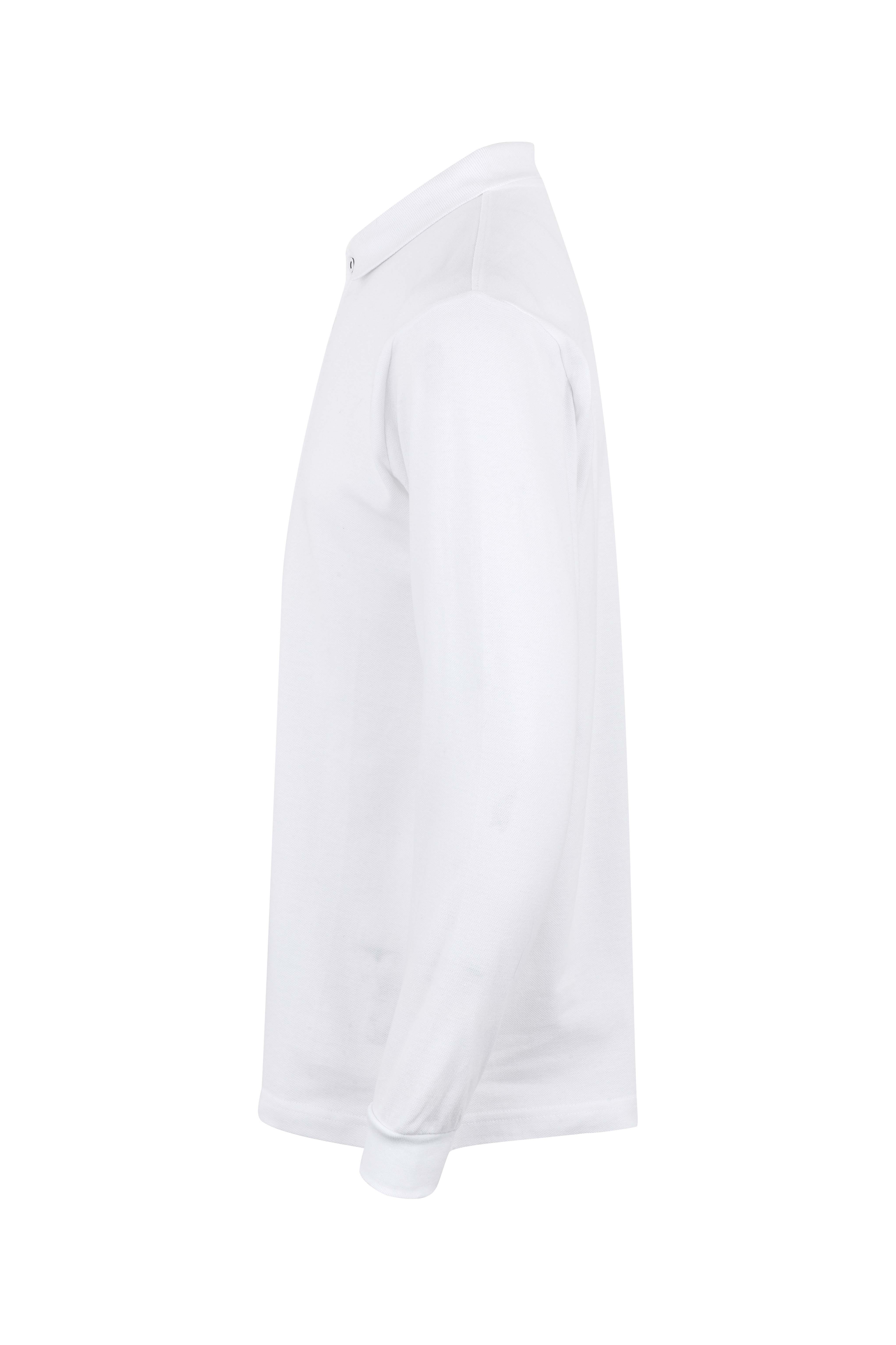 PL200UW.POLO UNISEX MANGA LARGA WHITE 2XL