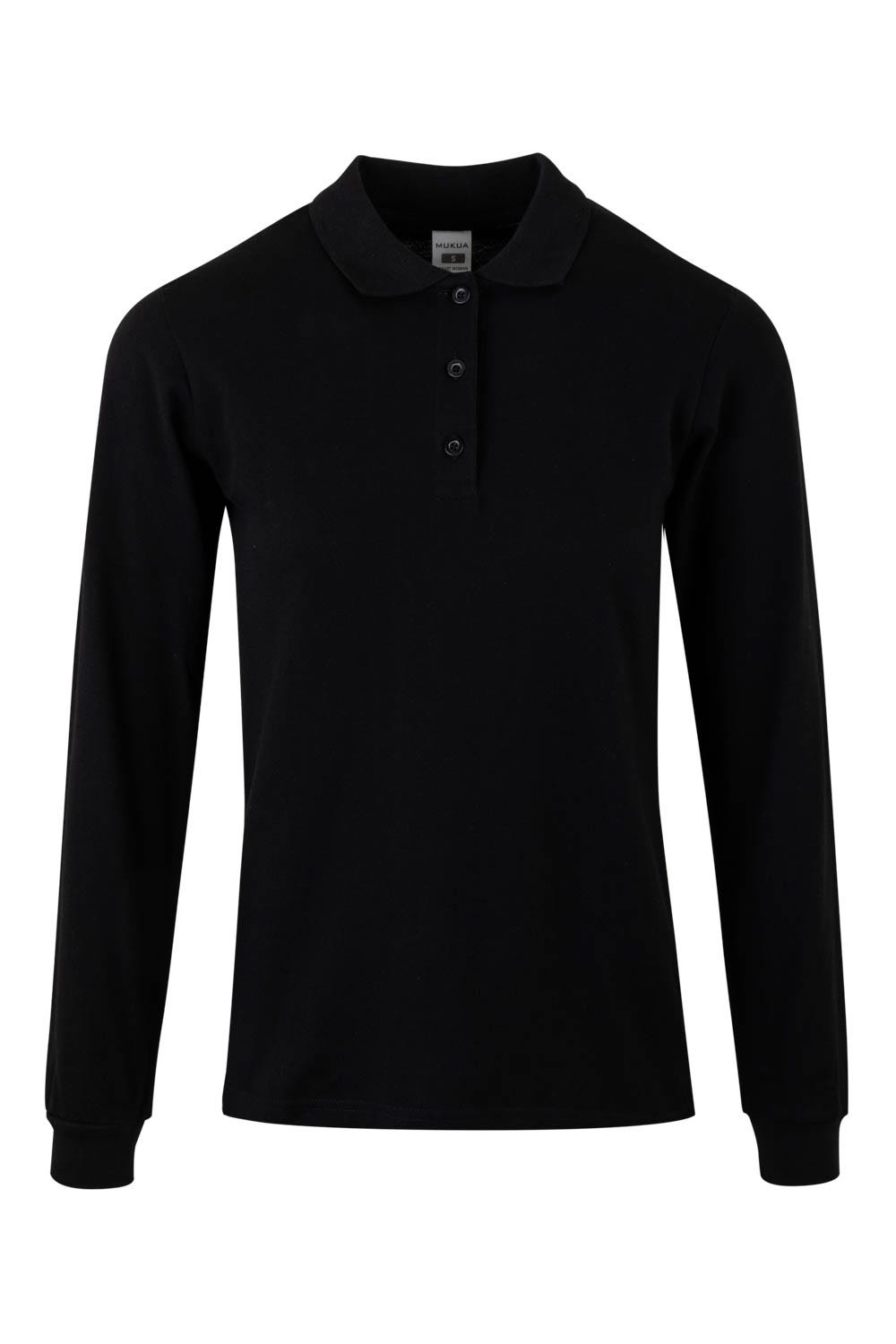 PL200WC.POLO MANGA LARGA MUJER BLACK 2XL