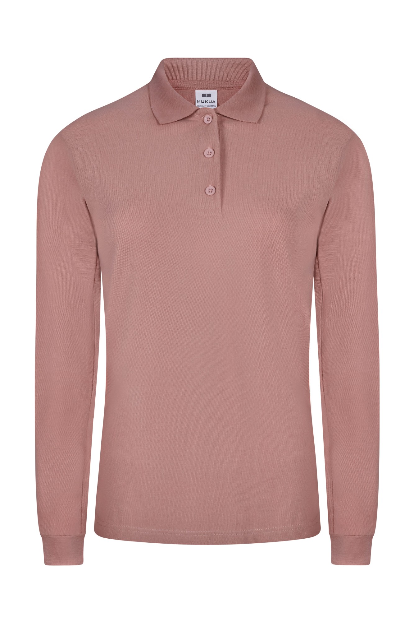 PL200WC.POLO MANGA LARGA MUJER PALE ROSE S