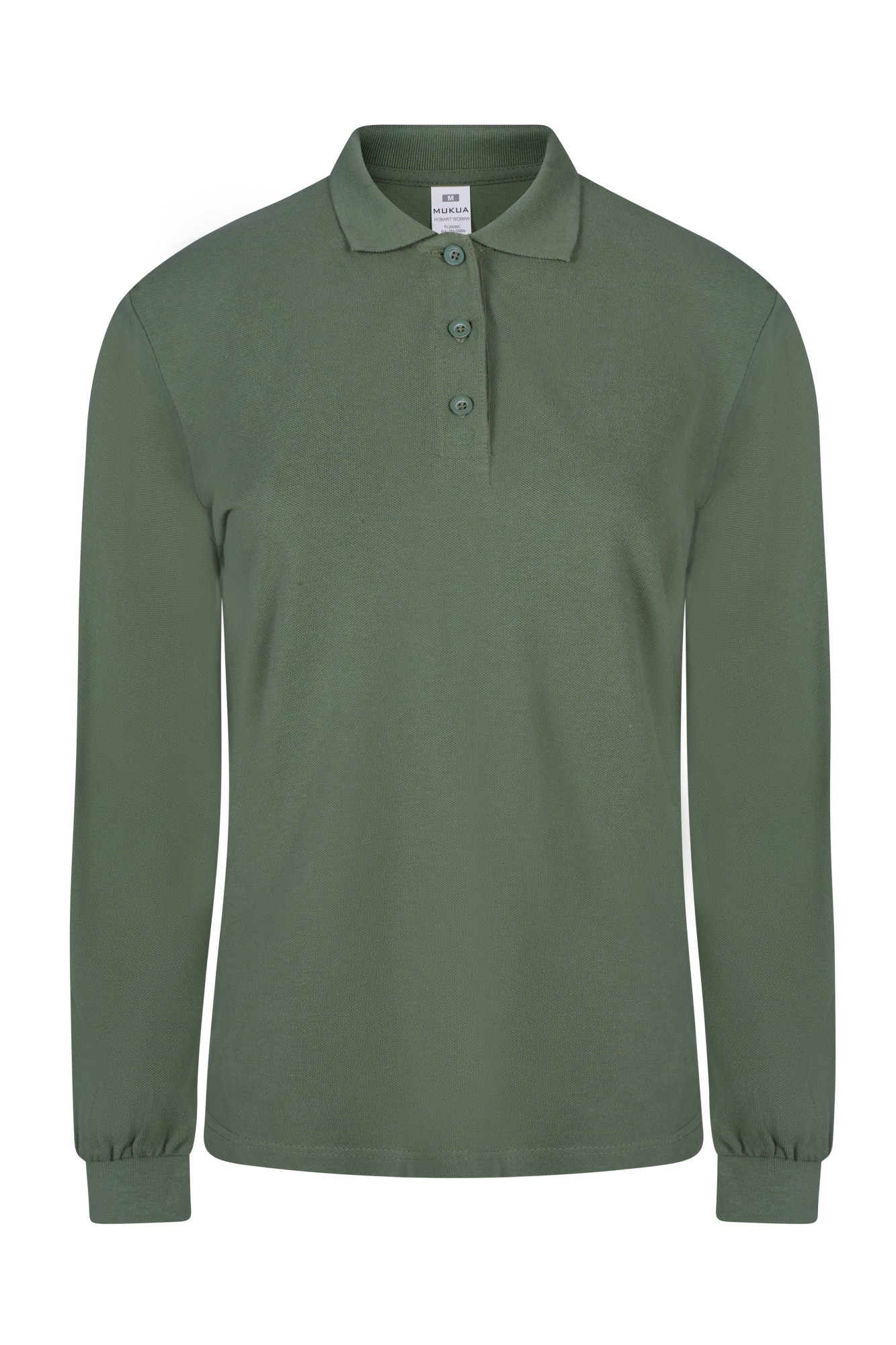 PL200WC.POLO MANGA LARGA MUJER TEA GREEN S
