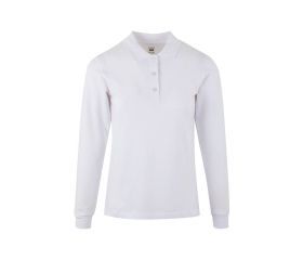 PL200WW.POLO MANGA LARGA MUJER WHITE 2XL