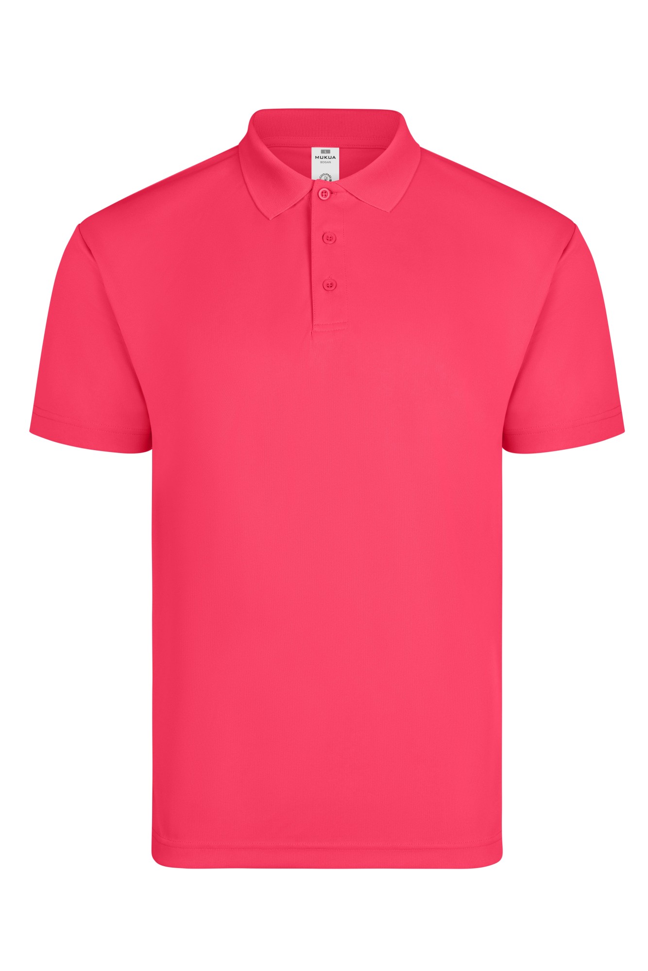 PS160U.POLO MANGA CORTA UNISEX FLUOR CORAL S