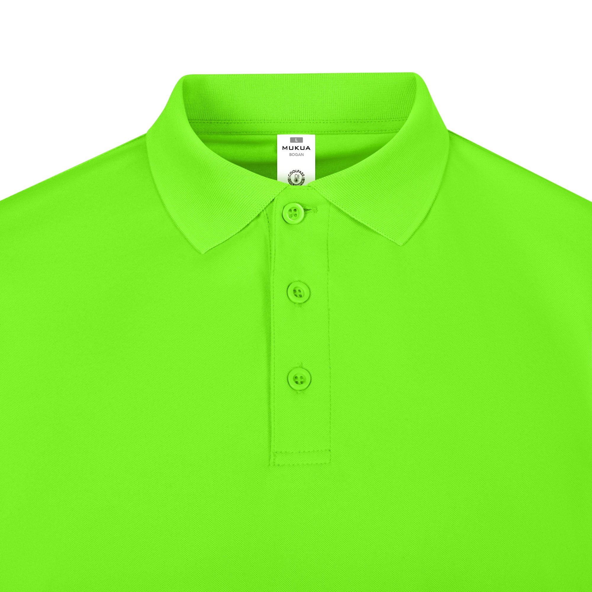 PS160U.POLO MANGA CORTA UNISEX LIME FLÚOR S