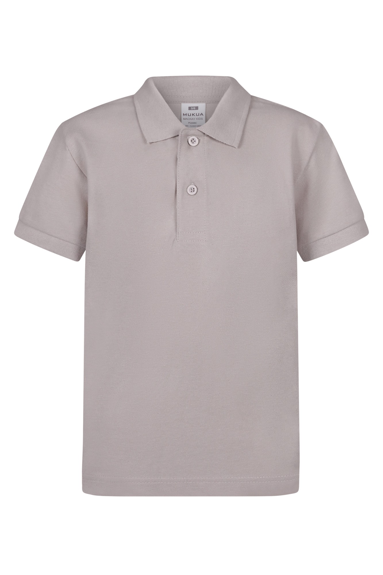 PS200KC.POLO MANGA CORTA KIDS CLOUD GREY 1/2