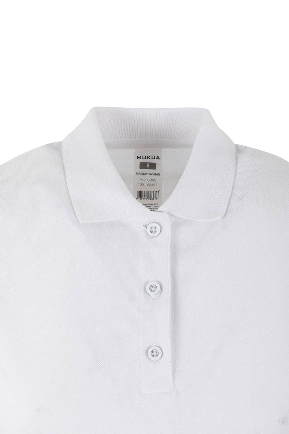 PS200WW.POLO MANGA CORTA MUJER WHITE 2XL