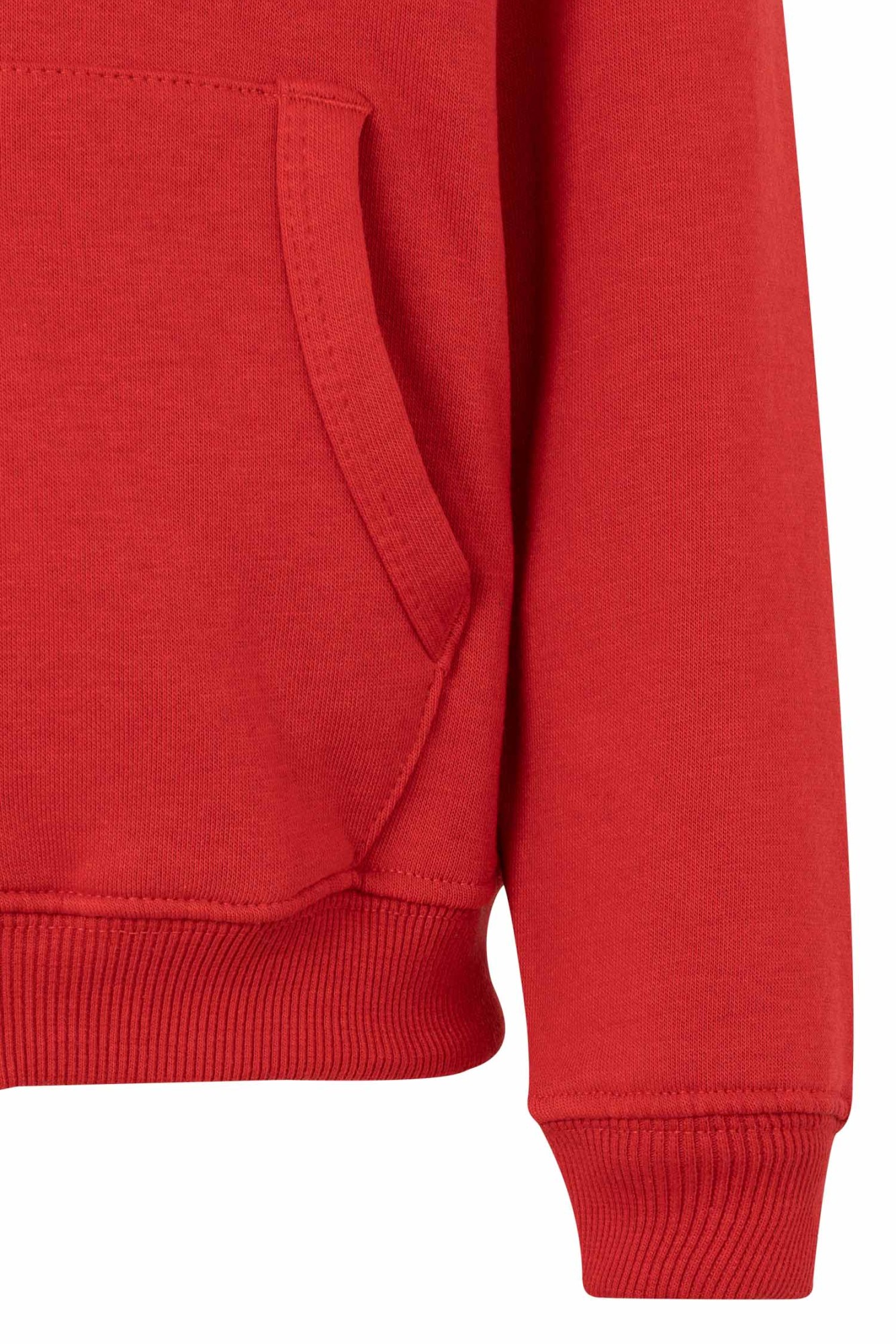 SF270K.SUDADERA CREM/CAPUCHA KIDS RED 1/2