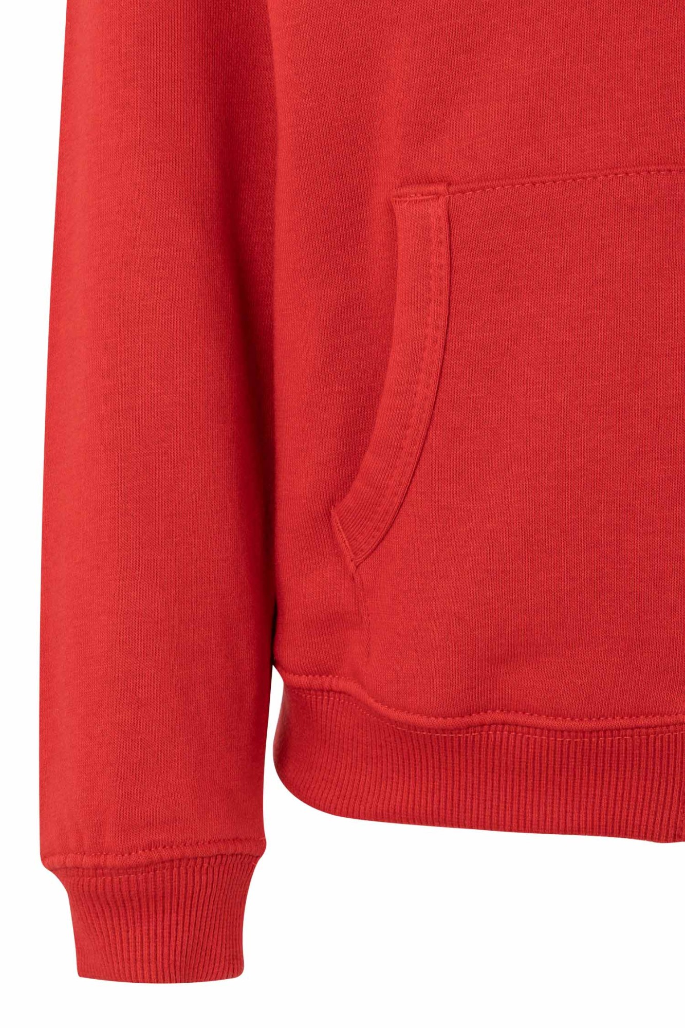 SF270K.SUDADERA CREM/CAPUCHA KIDS RED 1/2