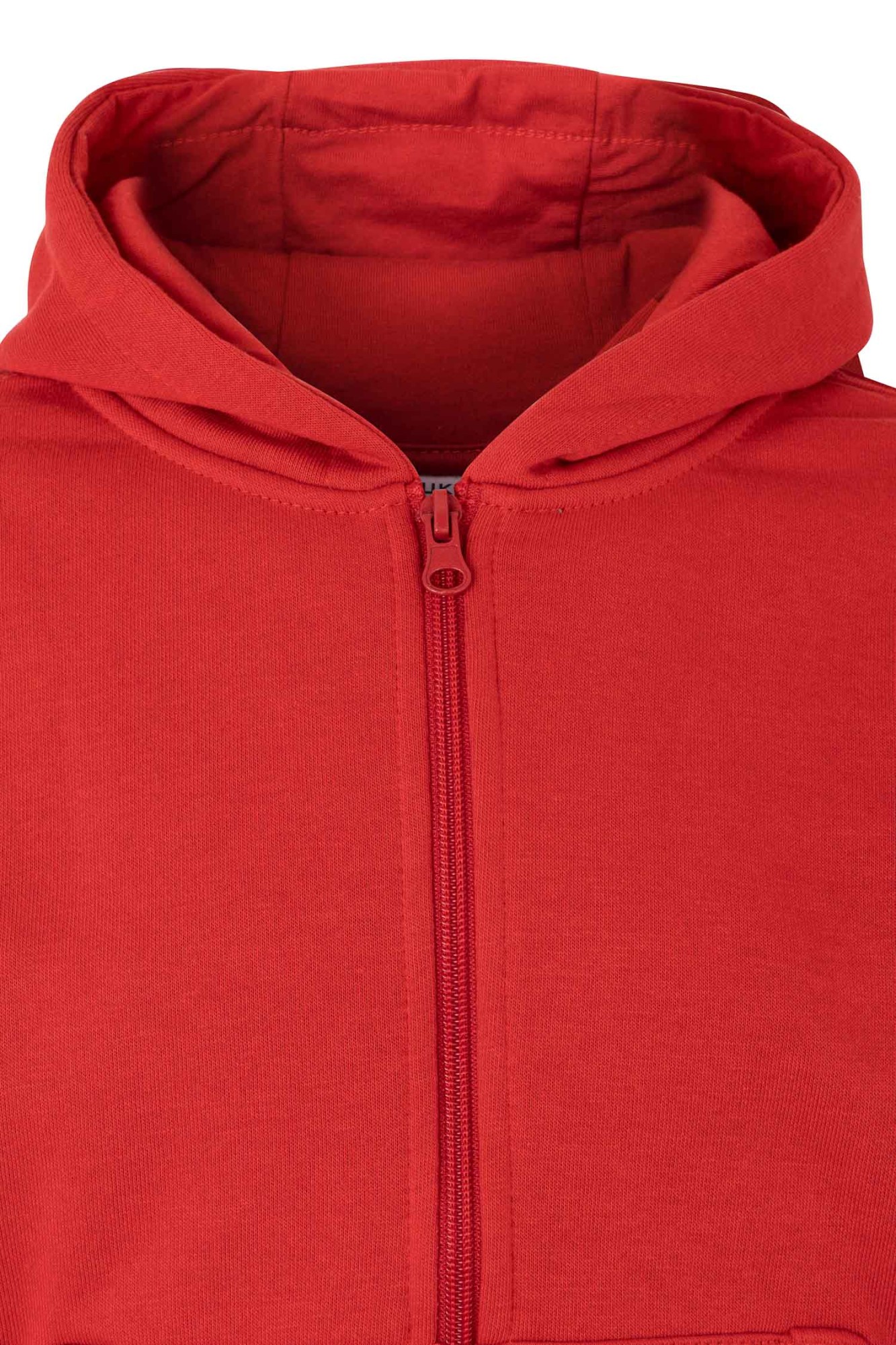 SF270K.SUDADERA CREM/CAPUCHA KIDS RED 1/2