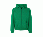 SF270K.SUDADERA CREM/CAPUCHA KIDS KELLY GREEN 1/2