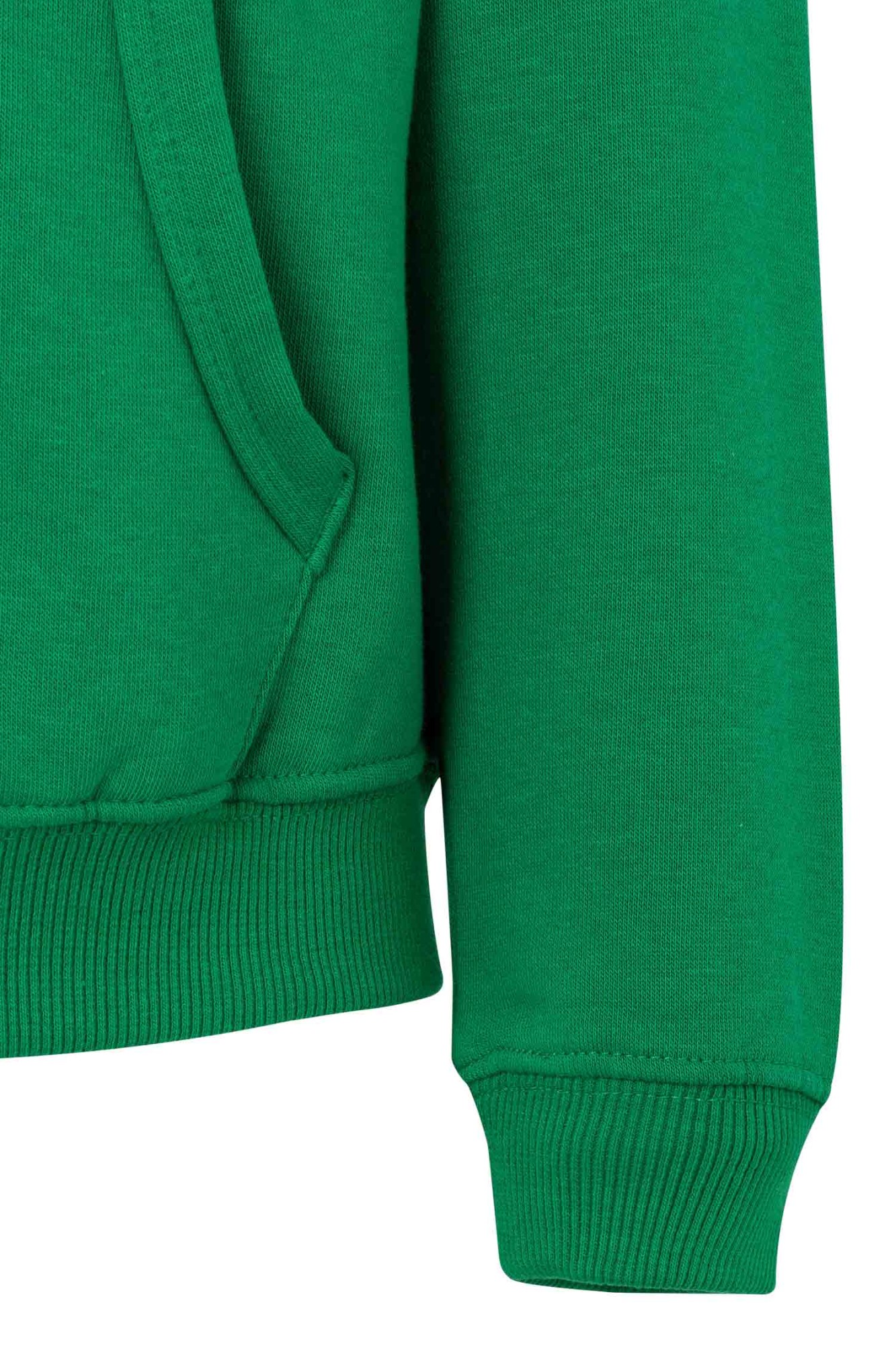 SF270K.SUDADERA CREM/CAPUCHA KIDS KELLY GREEN 1/2