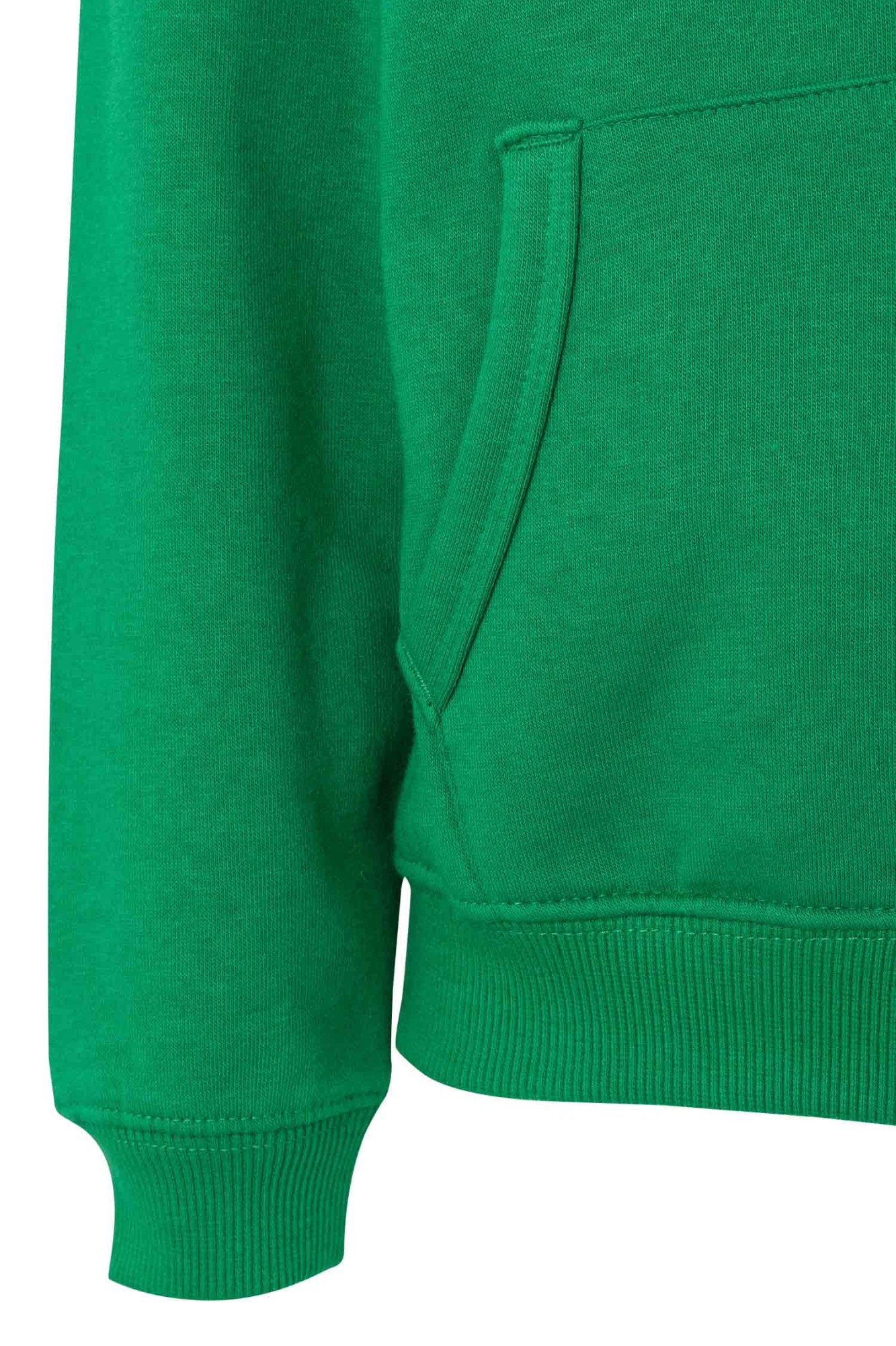 SF270K.SUDADERA CREM/CAPUCHA KIDS KELLY GREEN 1/2