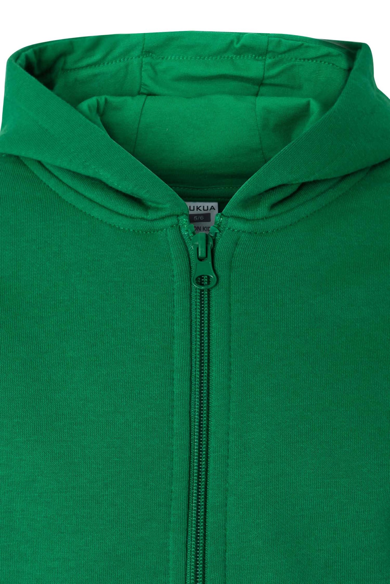 SF270K.SUDADERA CREM/CAPUCHA KIDS KELLY GREEN 1/2