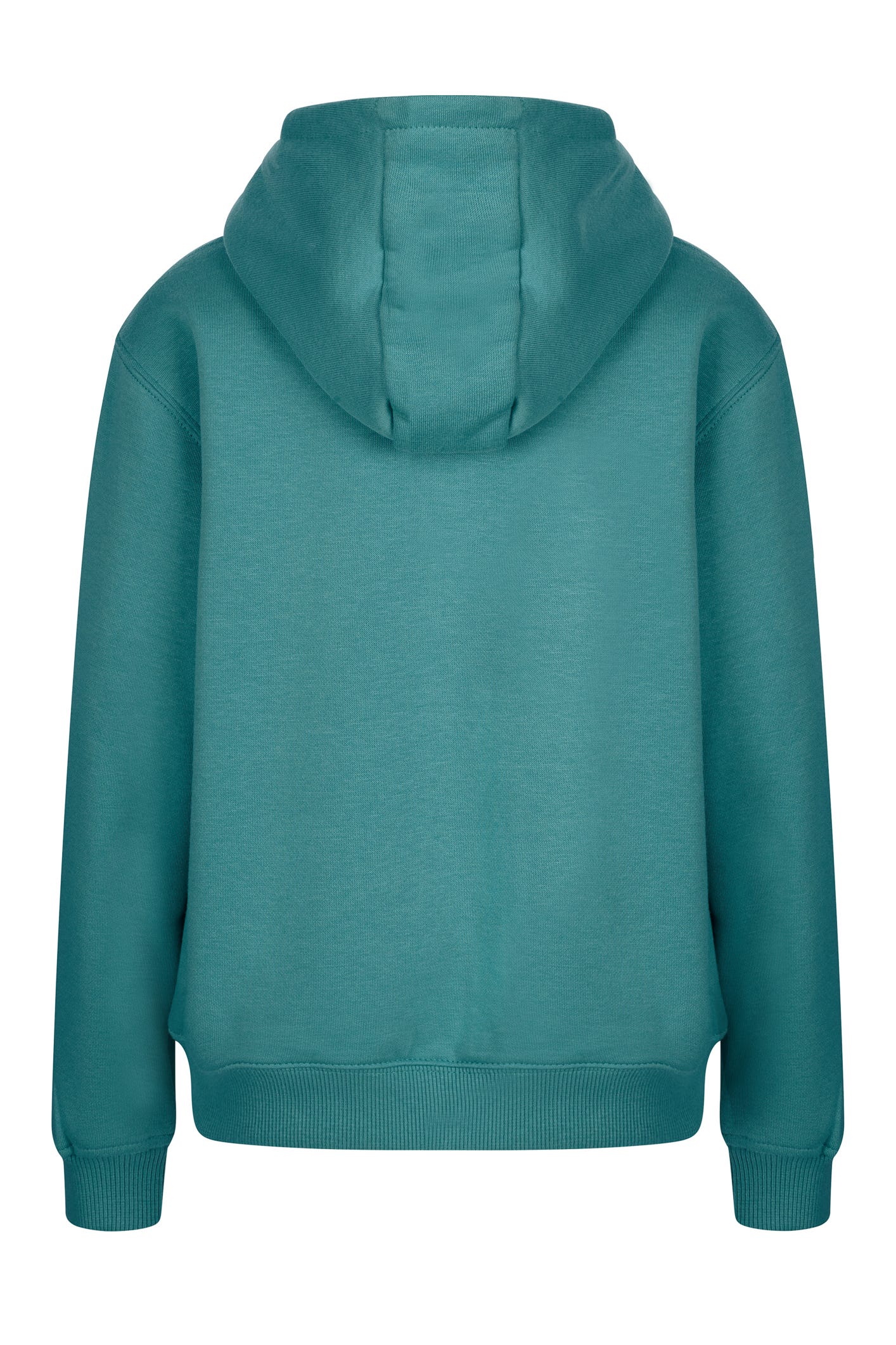 SF270K.SUDADERA CREM/CAPUCHA KIDS TEAL 1/2