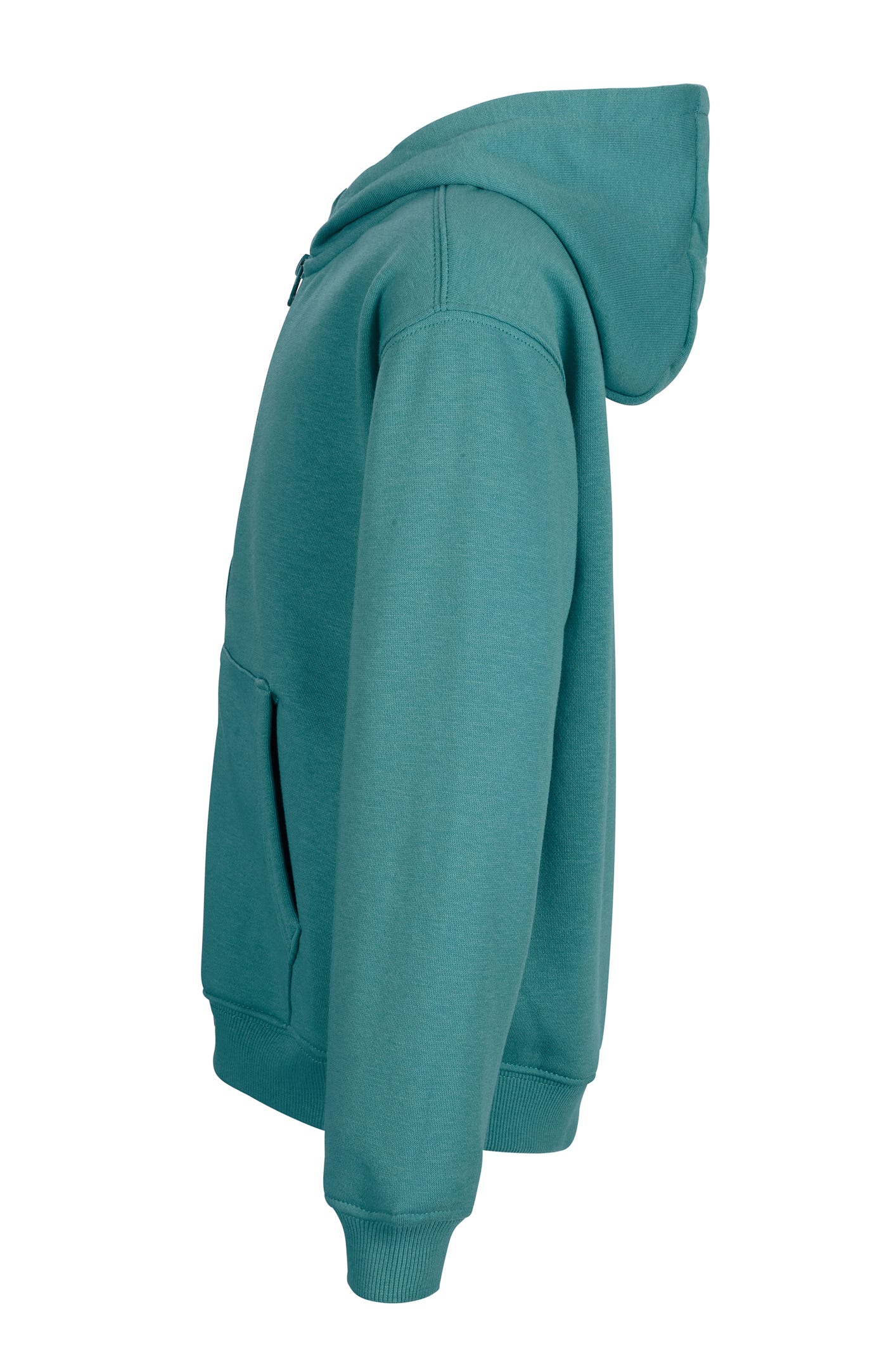 SF270K.SUDADERA CREM/CAPUCHA KIDS TEAL 1/2