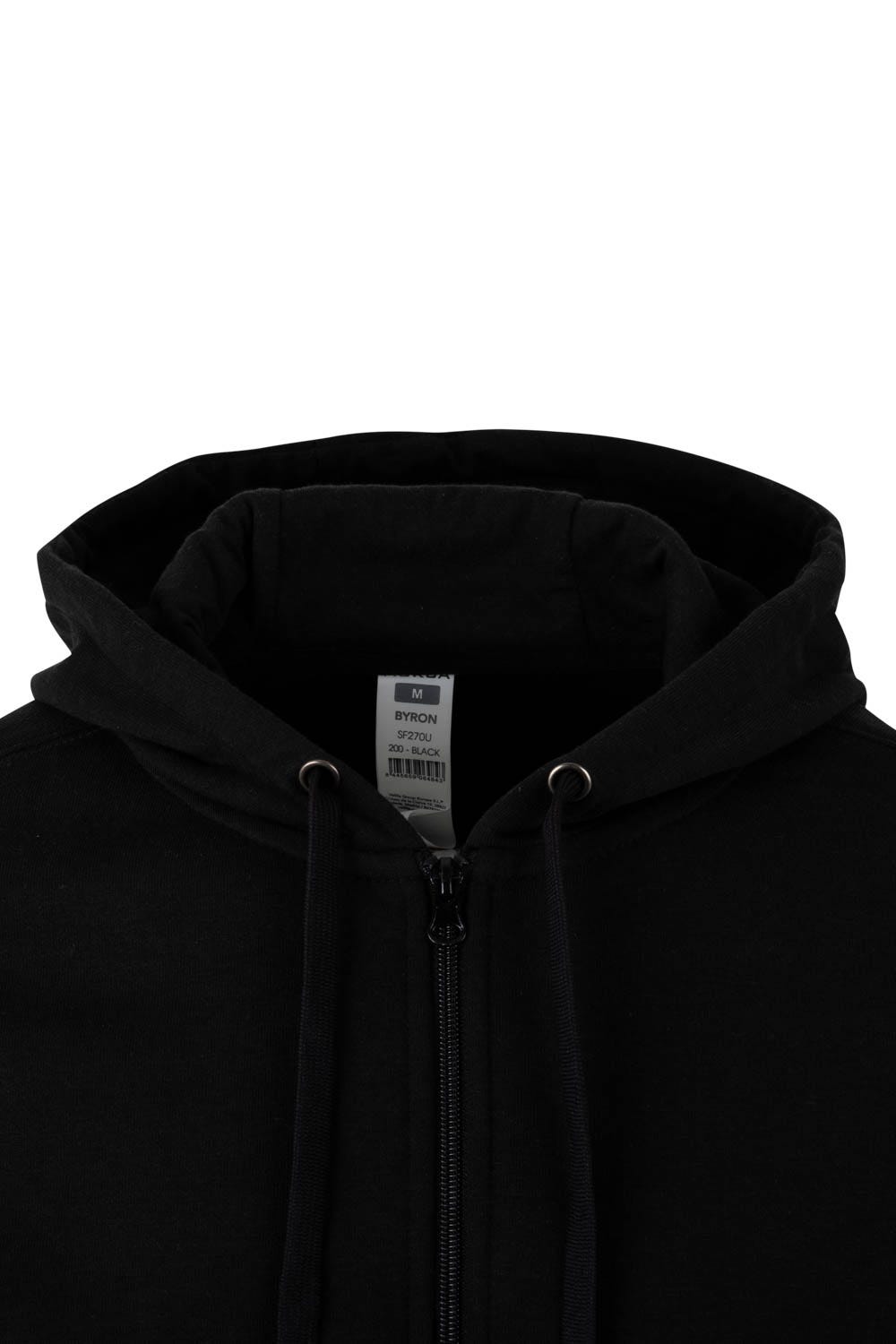 SF270U.SUDADERA CREMALLERA CAPUCHA BLACK 2XL