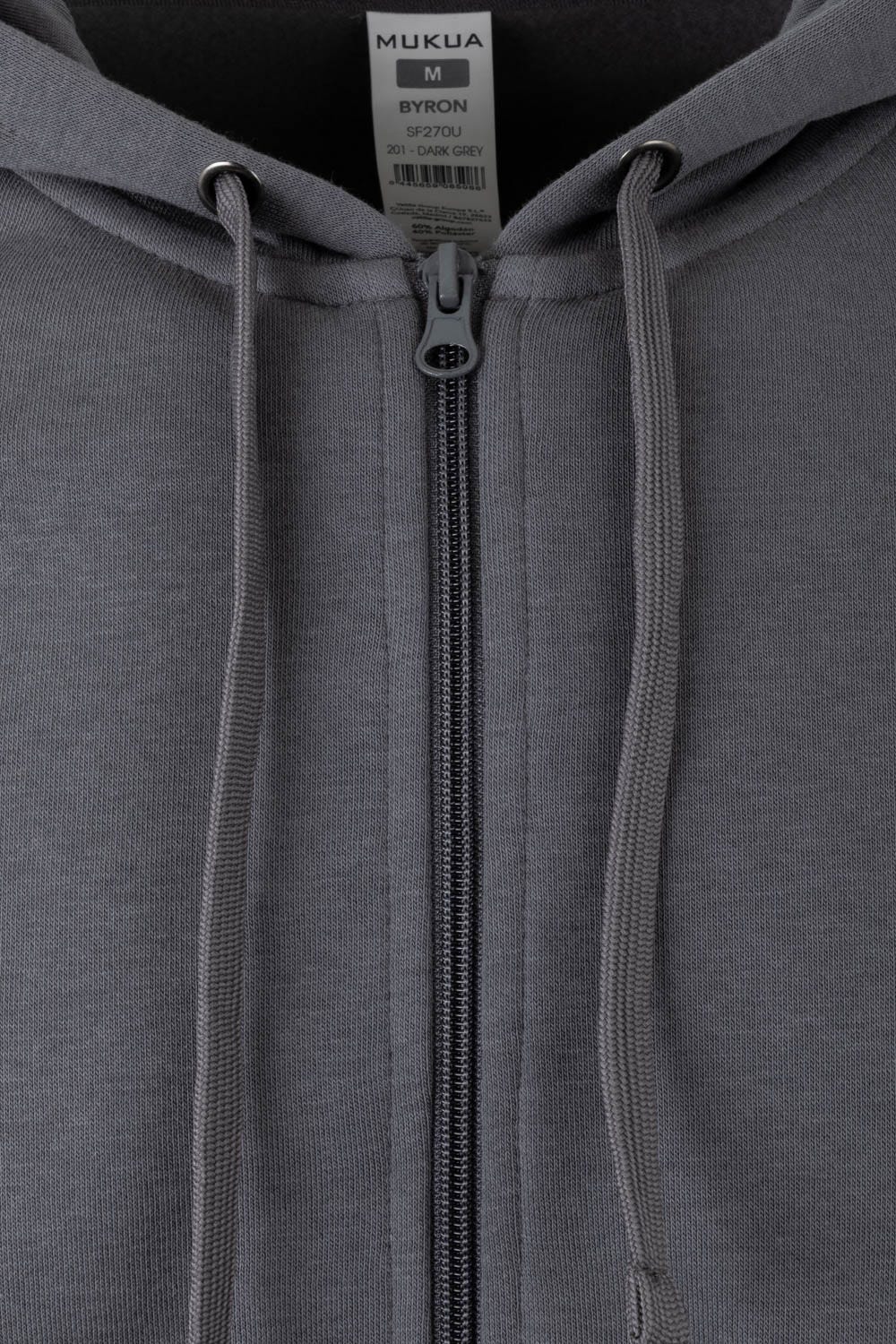 SF270U.SUDADERA CREMALLERA CAPUCHA DARK GREY 2XL