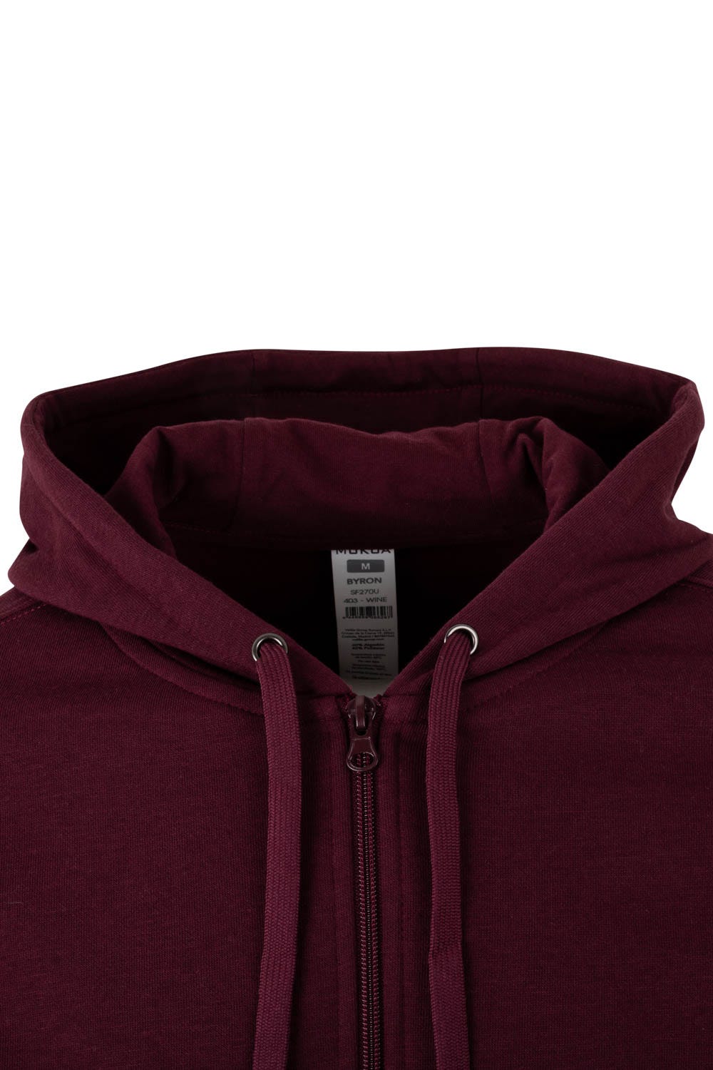 SF270U.SUDADERA CREMALLERA CAPUCHA WINE 2XL