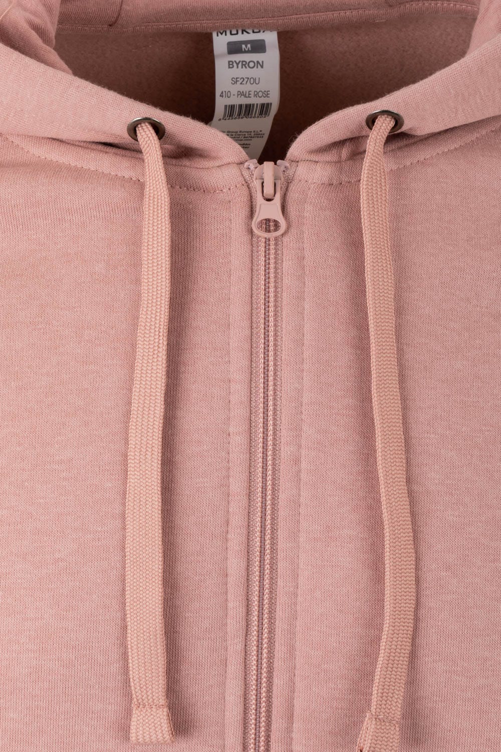 SF270U.SUDADERA CREMALLERA CAPUCHA PALE ROSE 2XL