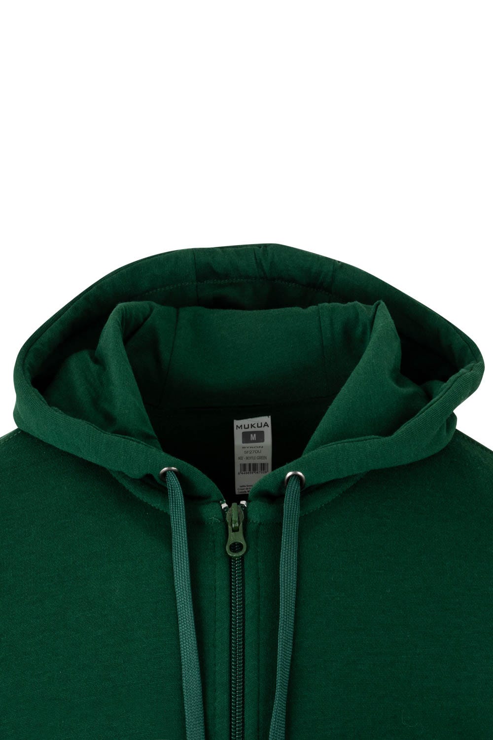 SF270U.SUDADERA CREMALLERA CAPUCHA BOTTLE GREEN 2XL