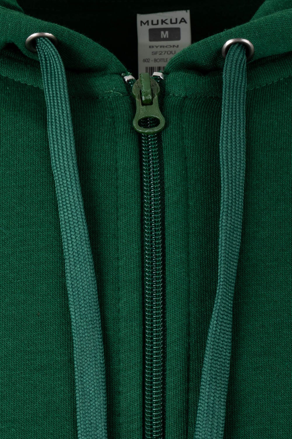 SF270U.SUDADERA CREMALLERA CAPUCHA BOTTLE GREEN 2XL