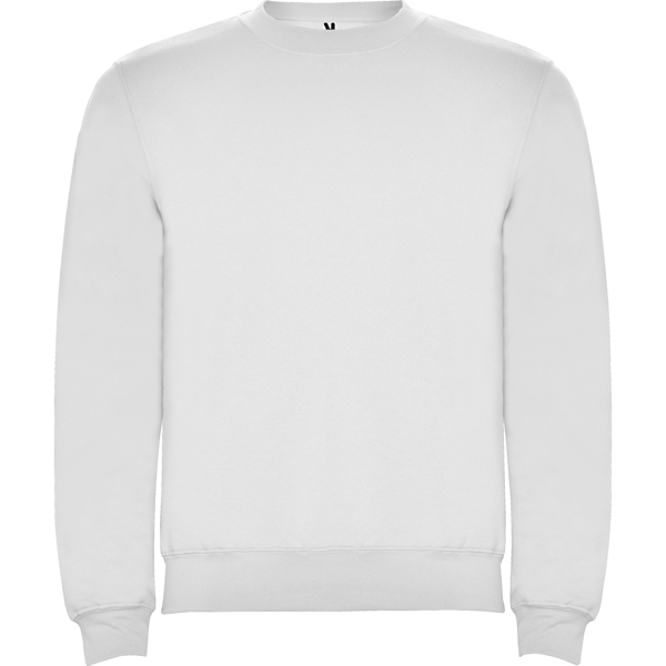 SUDADERA MOD. CLASICA, COLOR BLANCO