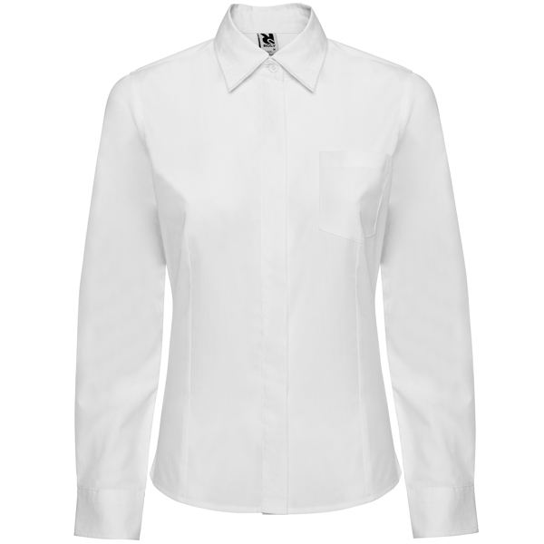 CAMISA MOD. SOFIA L/S, COLOR BLANCO