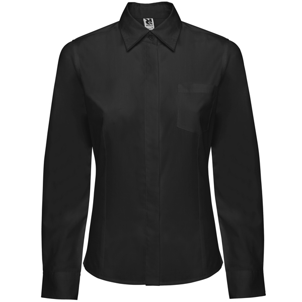 CAMISA MOD. SOFIA L/S, COLOR NEGRO