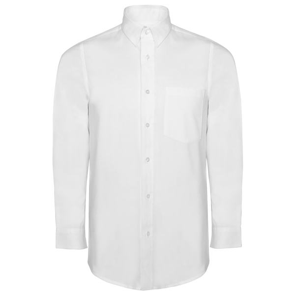 CAMISA MOD. OXFORD , COLOR BLANCO