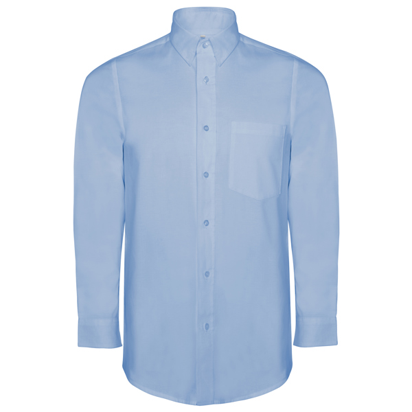CAMISA MOD. OXFORD , COLOR CELESTE