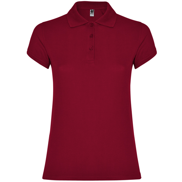POLO MOD. STAR WOMAN, COLOR GRANATE