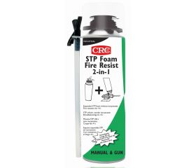 STP FOAM FIRE RESIST: Espuma de poliuretano no cancerígena monocomponente resistente al fuego. No contiene isocianatos. Aplicador doble uso manual y pistola