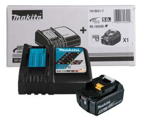 191B51-7 Kit de batería 5,0Ah BL1850Bx1 + DC18RC LXT