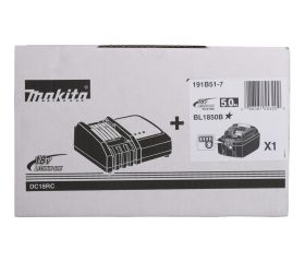 191B51-7 Kit de batería 5,0Ah BL1850Bx1 + DC18RC LXT