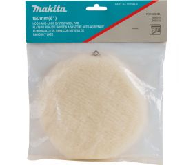 199424-6 Almohadilla de lana Rojo onda de gancho y bucle, 150 mm