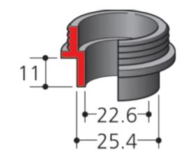 321812-1 Adaptador de guía de plantilla 22.6 x 25.4 x 11 mm