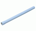451241-5 Tubo recto de plástico 28 x 465 mm, blanco