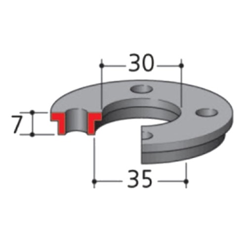 321492-3 Adaptador de guía de plantilla 30 / 35 x 7 mm