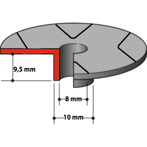 343577-5 Guía de plantilla 8 x 10 x 9,5 mm