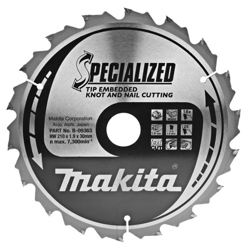 Cuchillas para madera con metal y hormigón