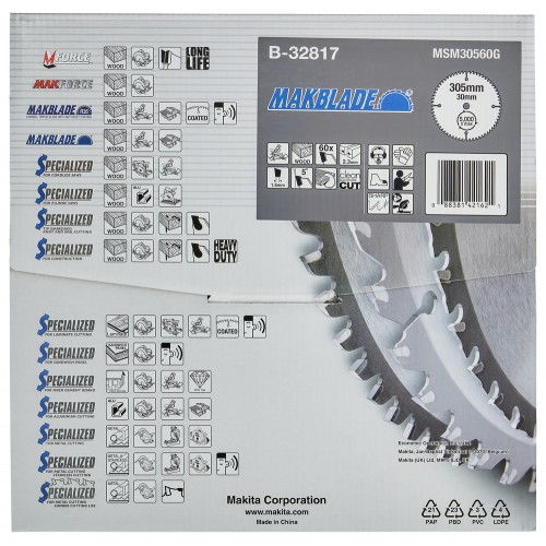 B-32817 Disco sierra circular , Makblade T.C.T, 305 x 30 mm, 60 D