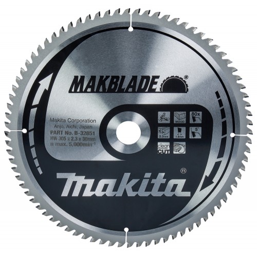 B-32851 Disco sierra circular , Makblade T.C.T, 305 x 30 mm, 80 D