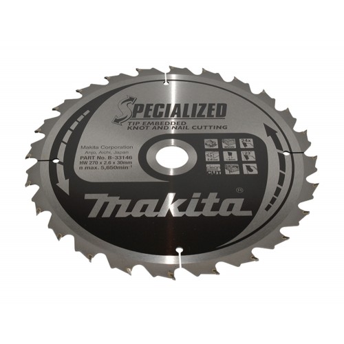 B-33146 Disco sierra circular , Specialized T.C.T, 270 x 30 mm, 24 D