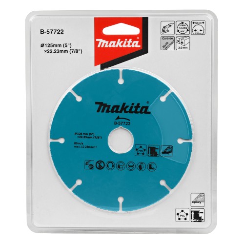 B-57722 Disco de Carburo de Tungsteno 125 mm