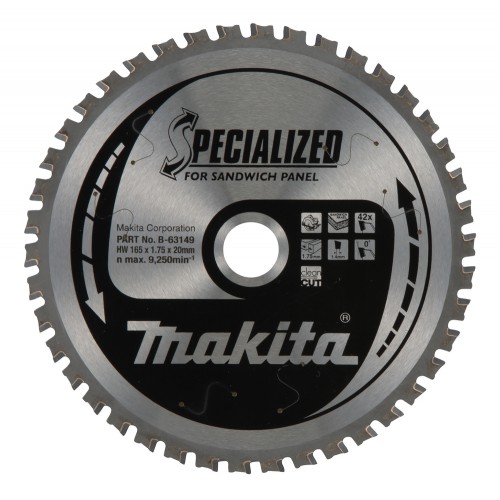 B-63149 Disco sierra circular , Specialized T.C.T, 165 x 20 mm, 42 D