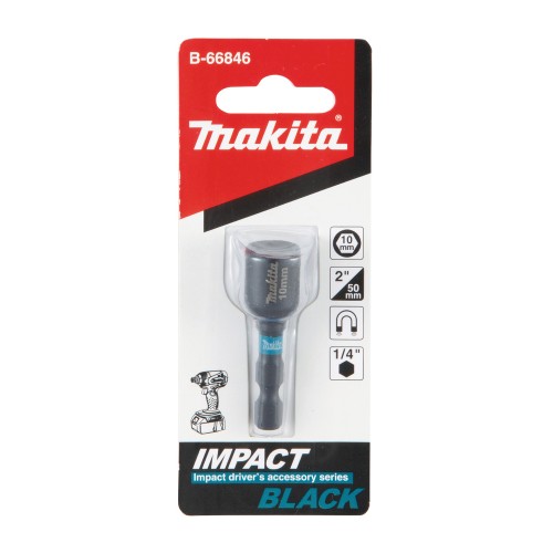 B-66846 Llave de vaso magnética, 1/4", 10 x 50 mm