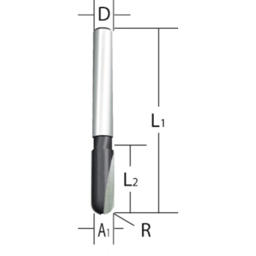 D-09329 Fresa ranuradora en U, 48 x 13 x 6 mm